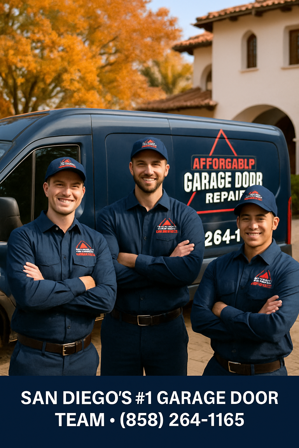 Professional garage door team in San Diego